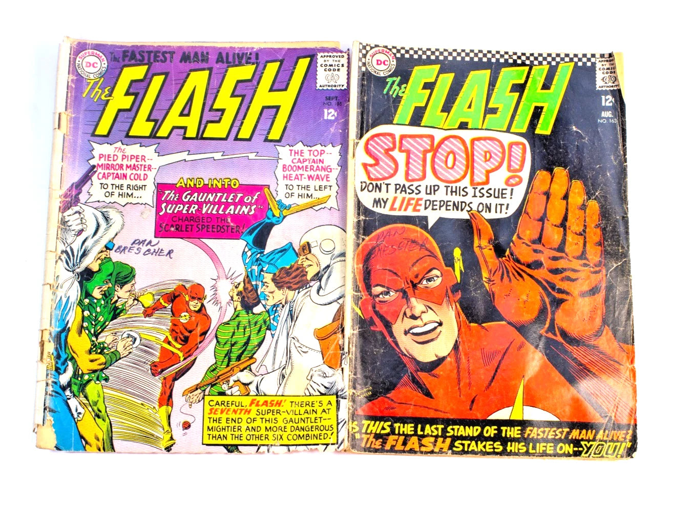 🔥 The Flash Comic Lot – #163 (Aug 1966) & #165 (Sept 1966) – DC Silver Age