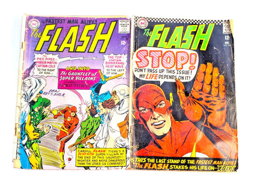 🔥 The Flash Comic Lot – #163 (Aug 1966) & #165 (Sept 1966) – DC Silver Age