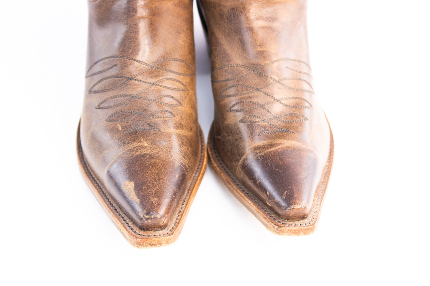 Justin Western Ankle Boots Women’s Size 8 Brown Leather Cowboy Short Boots