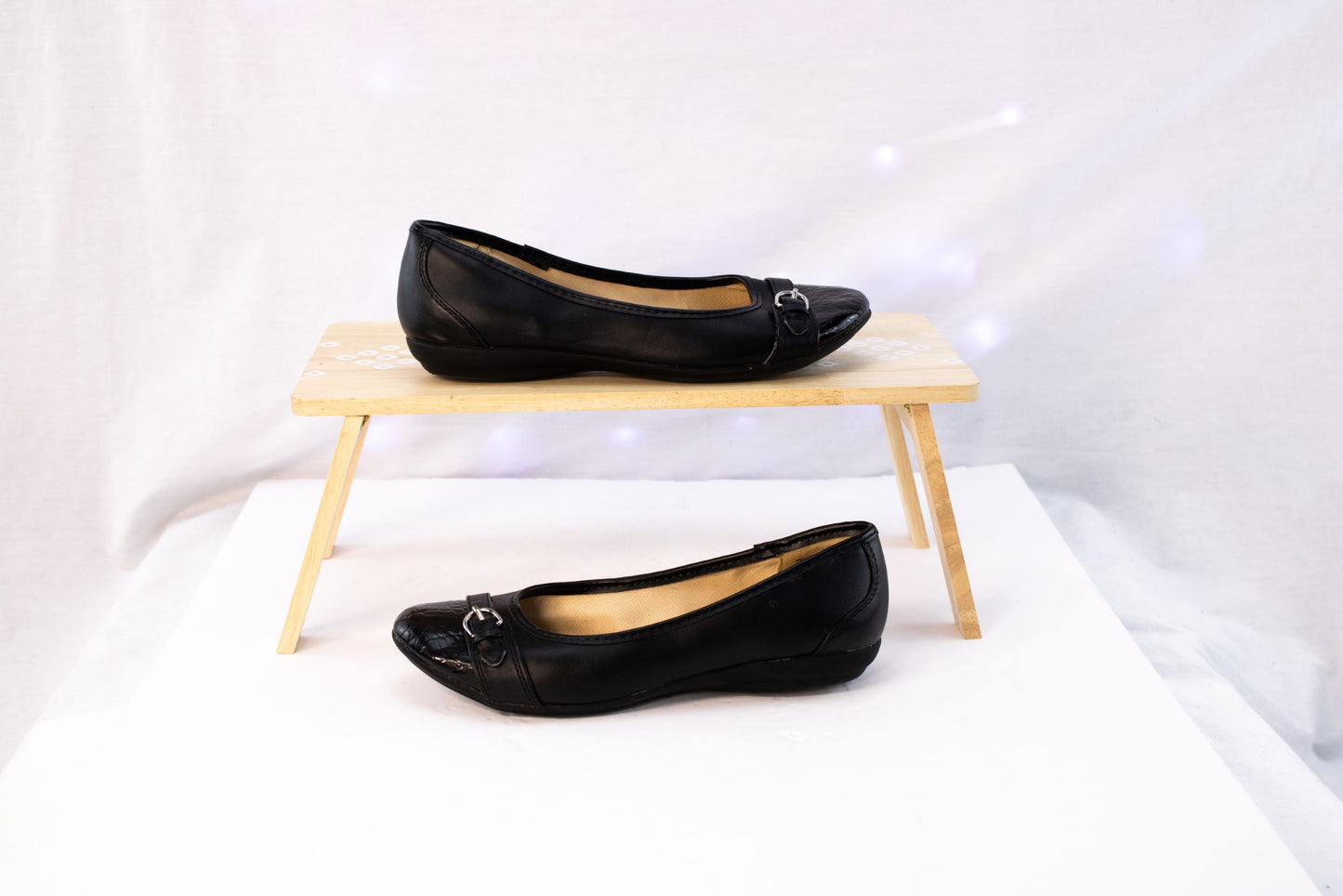 Sonoma Womens Black Ballet Flats Size 6 Memory Foam Comfort Shoes