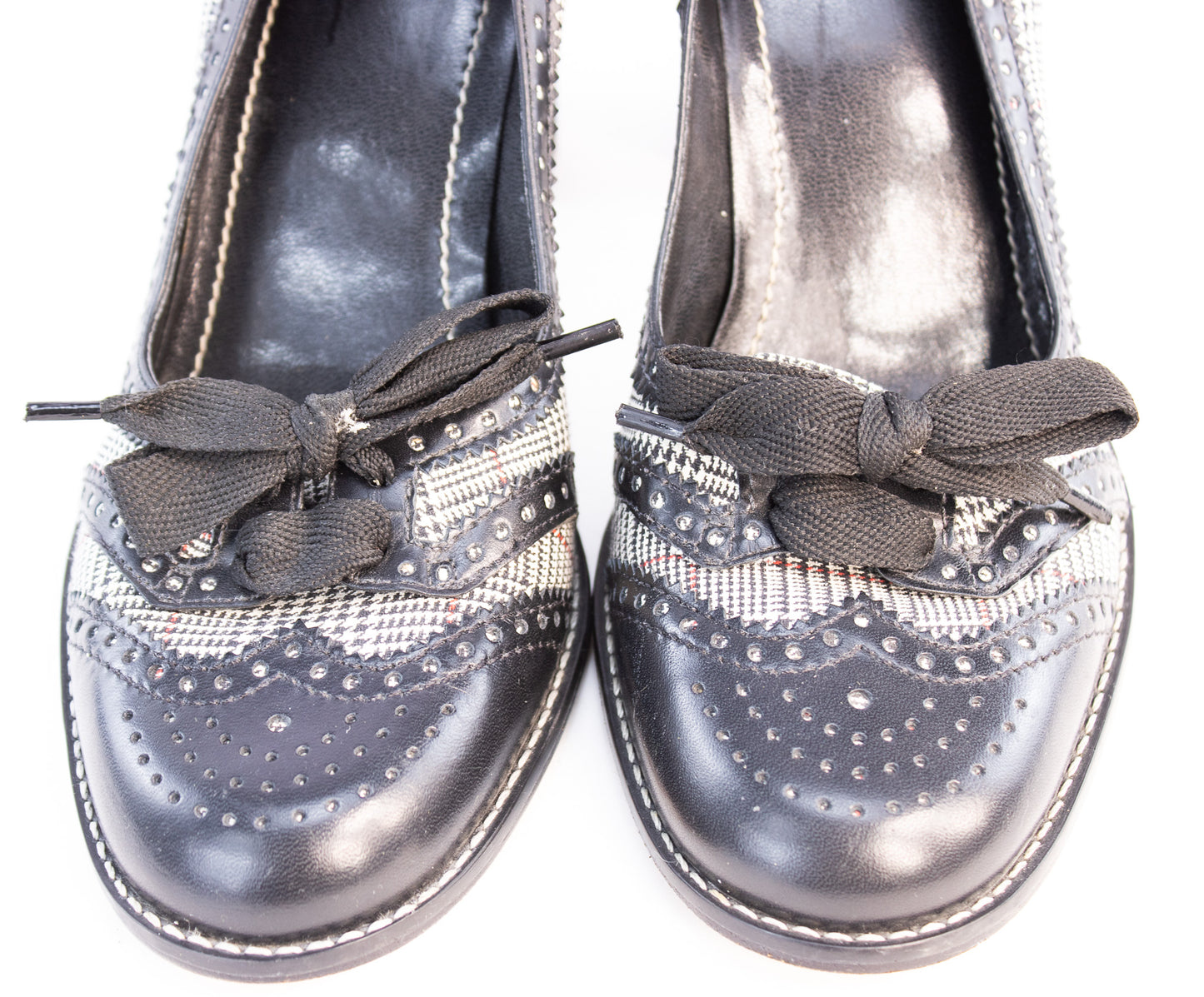 Franco Sarto Houndstooth Heels | Women’s Size 10 | Classic Leather Pumps