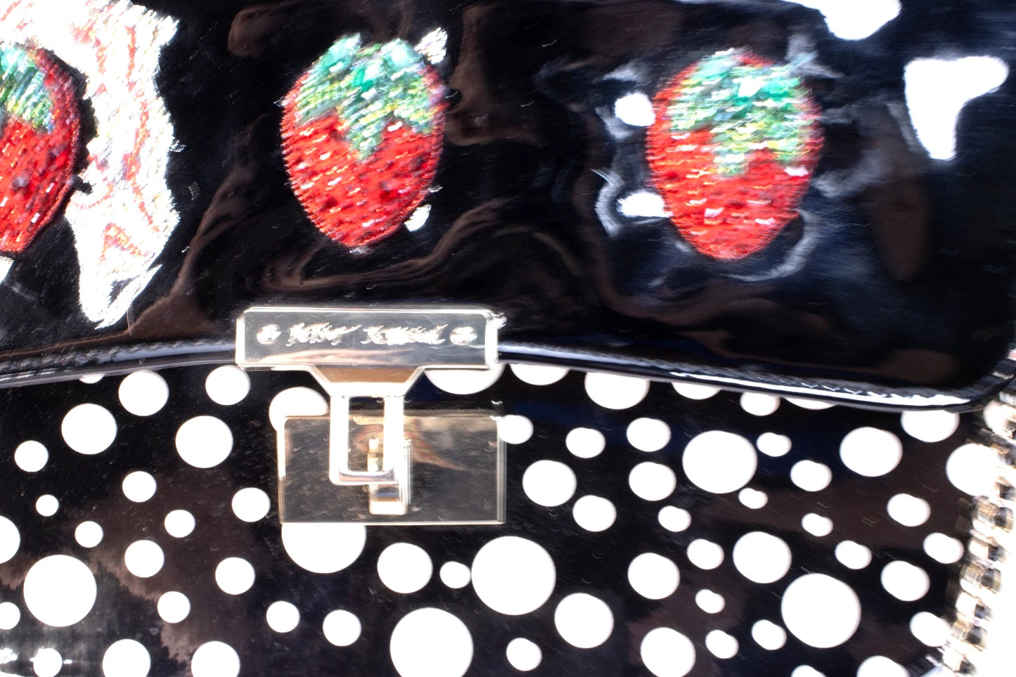Betsey Johnson “Berry Sweet” Patent Strawberry Satchel