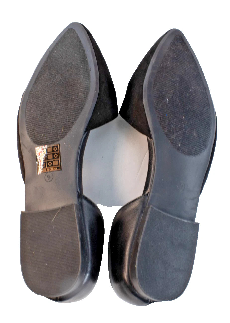 DREAM PAIRS Women’s d’Orsay Flats Black Pointed Toe Slip-On Size 9