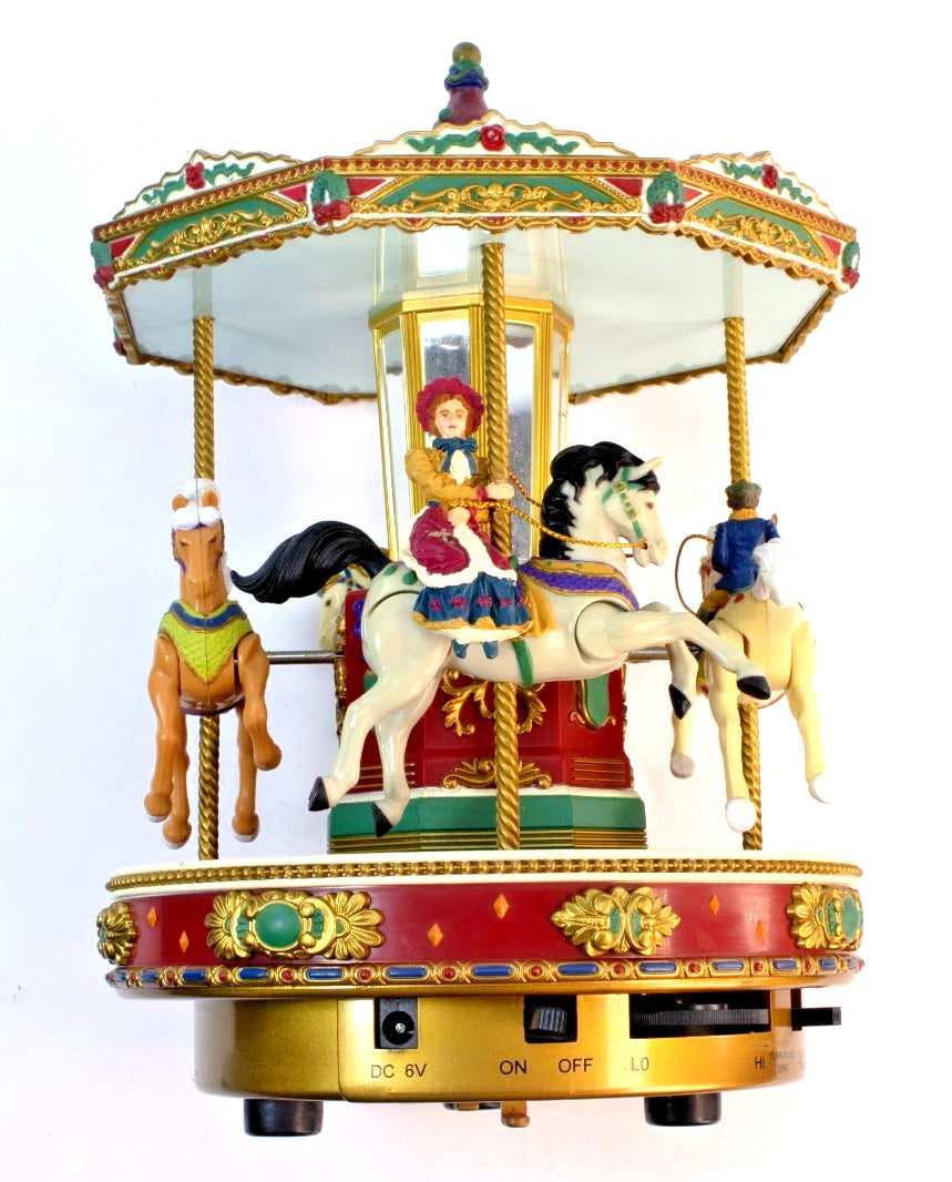🎠 Mr. Christmas Holiday Go Round Carousel – Lights, Music & Motion! 🎶
