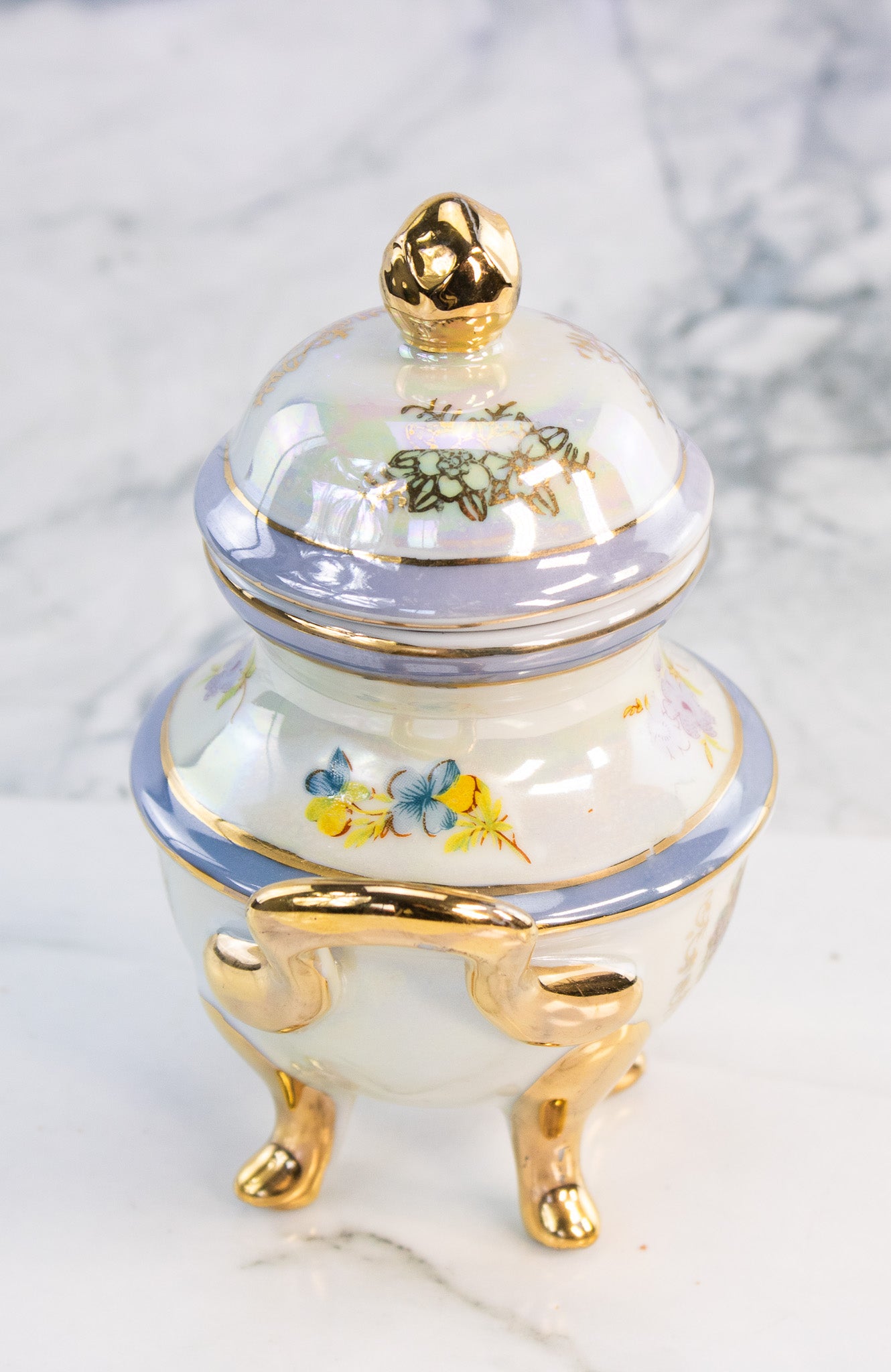 Romantic Bridal Lusterware Tea Set / 15 pc set