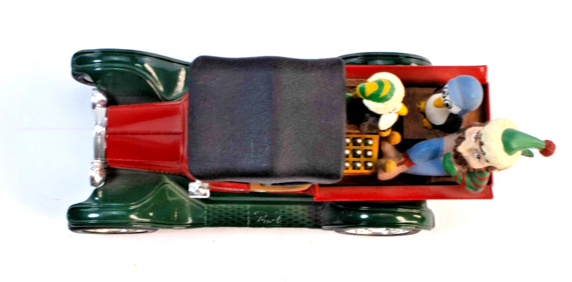 Coca-Cola Elf Shuttle North Pole Bottling Works Model T Truck w/ Elves & Penguin
