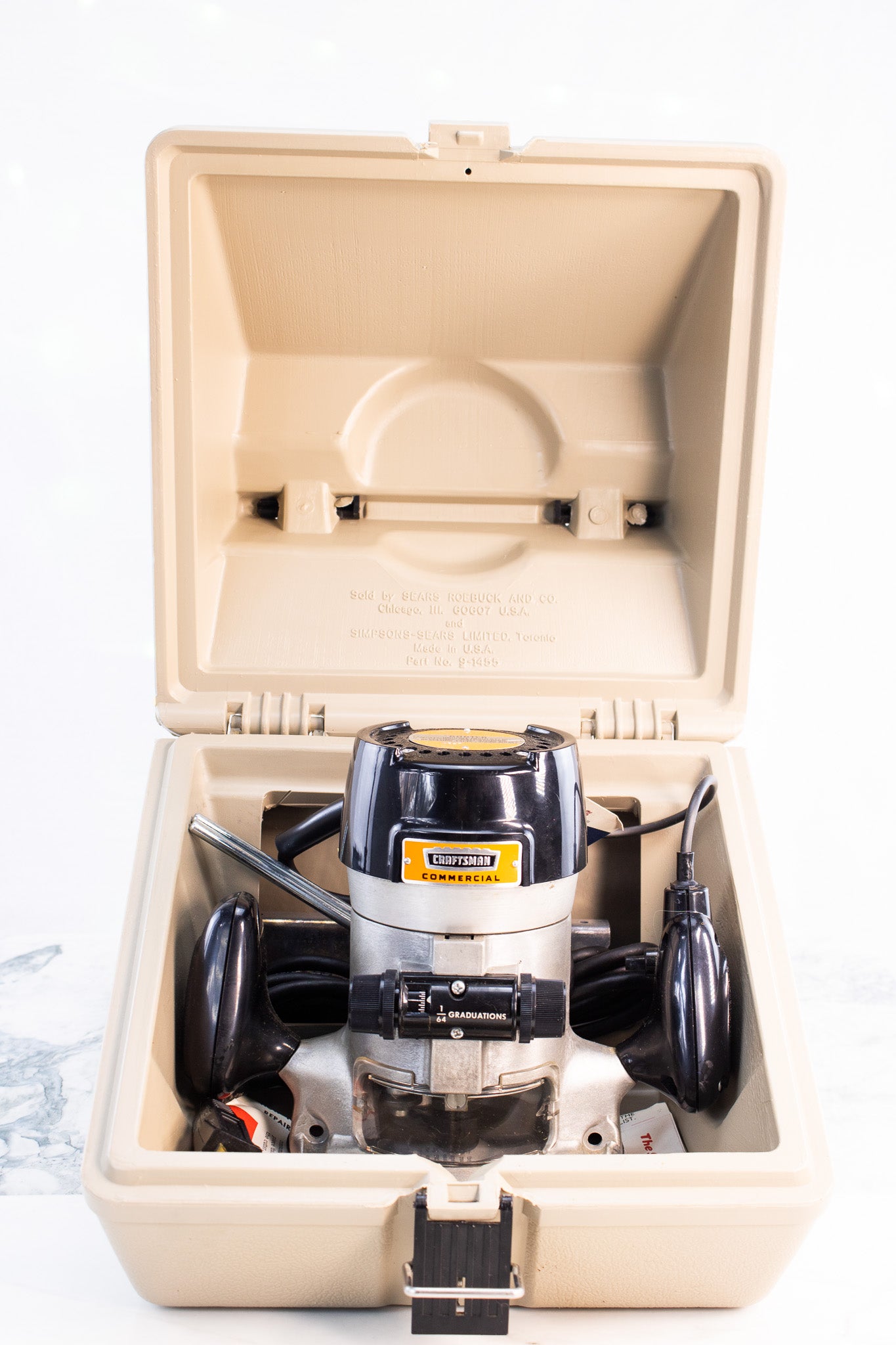 Vintage Craftsman Router Commercial 31517370 USA w Case Manual