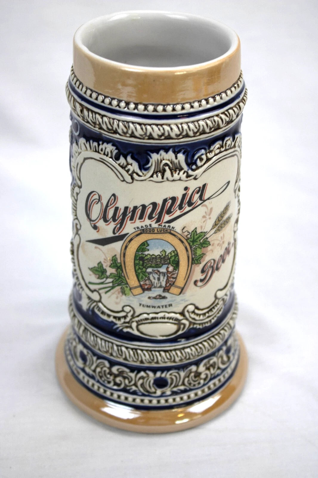 Vintage Olympia Beer Stein – Ceramic Collectible from Tumwater, WA | Horseshoe
