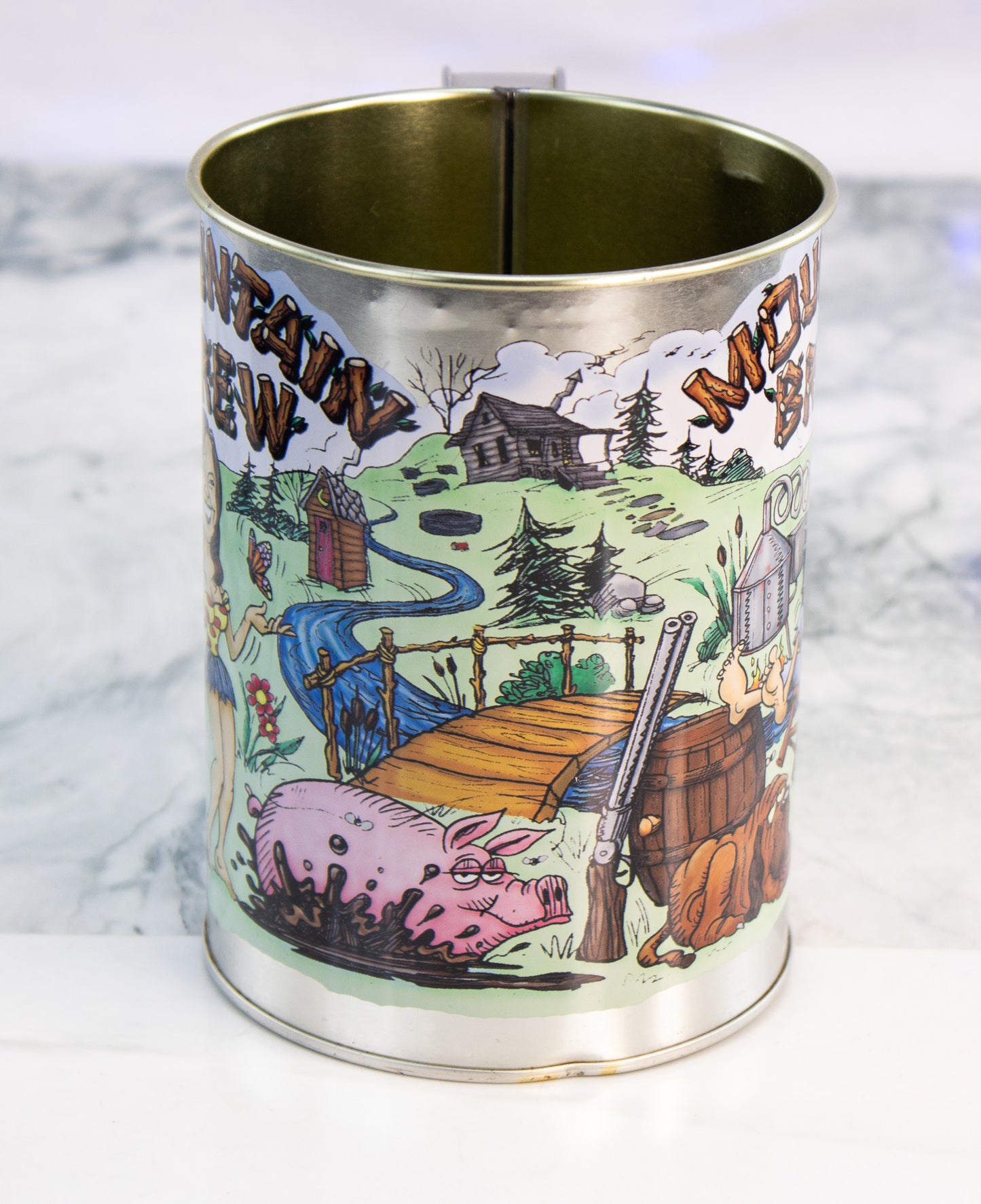 Mountain Brew Chuck Wagon Soda Mug Funny Western Camp Cup Vintage