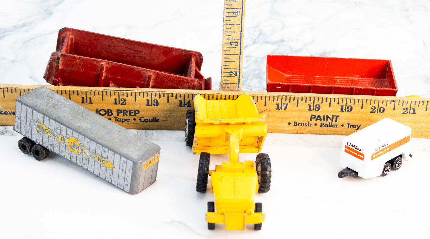 Die Cast Truck Lot Arcade Dump Truck Matchbox Lesney Trailer