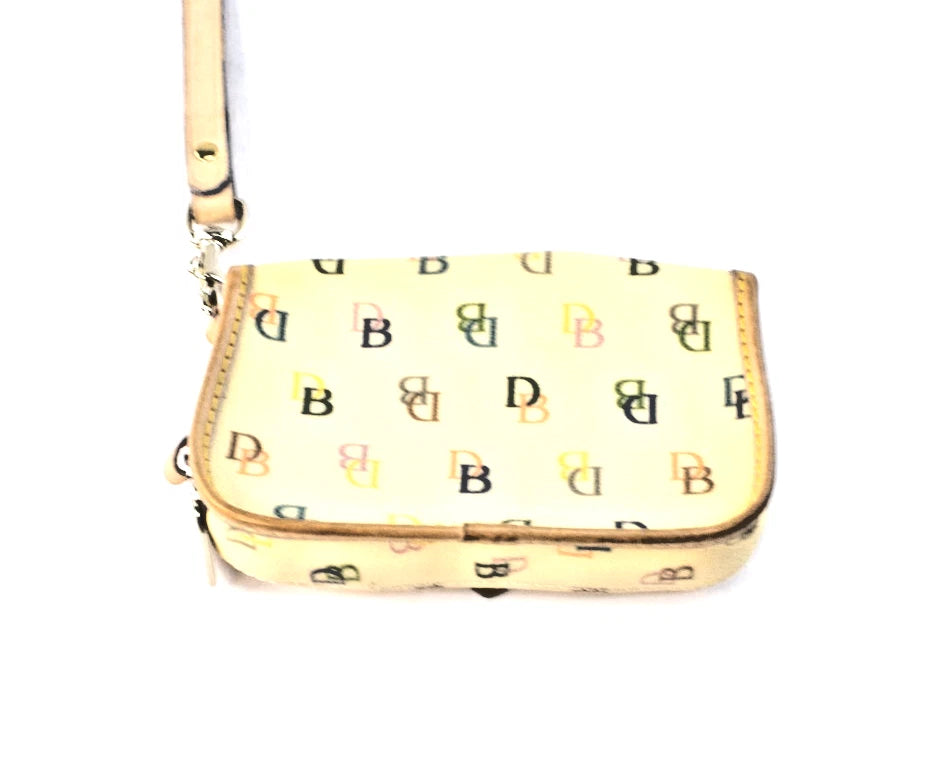 Dooney & Bourke Yellow Rainbow “DB” Shoulder Bag + Wristlet Set