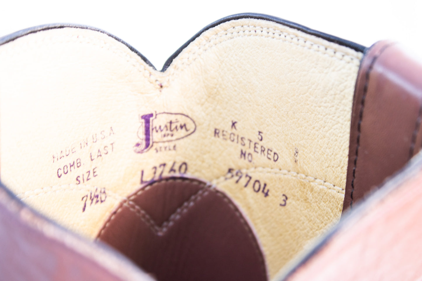 Vintage Justin Western Boots – Chestnut Brown Leather – Women’s 8.5