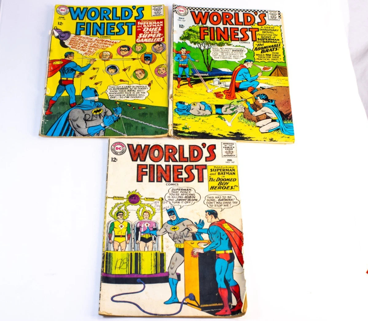 🔥 3-Issue Lot – World’s Finest Comics #147 (1965), #150 (1965), #157 (1966)