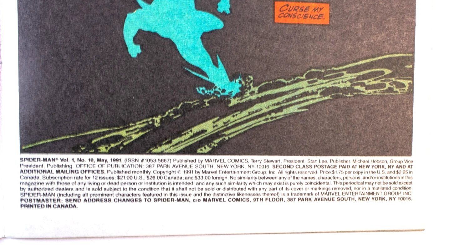 1991 Spider-Man Comic #10 – Marvel – Perceptions Pt. 3/5 – Wolverine & Wendigo