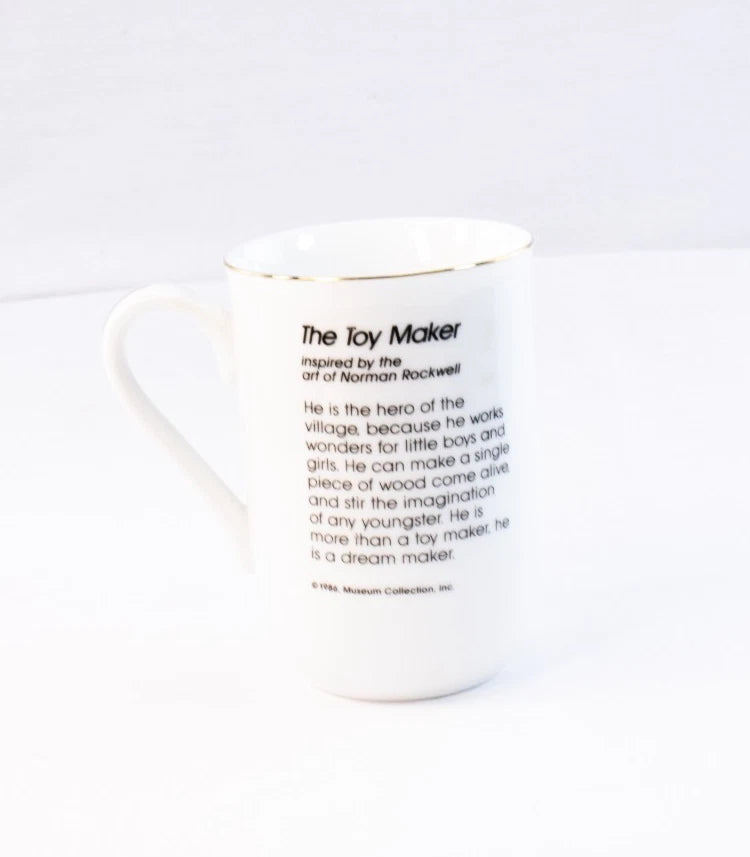Norman Rockwell “The Toymaker” Figurine & Mug Set (1984 Limited Edition)