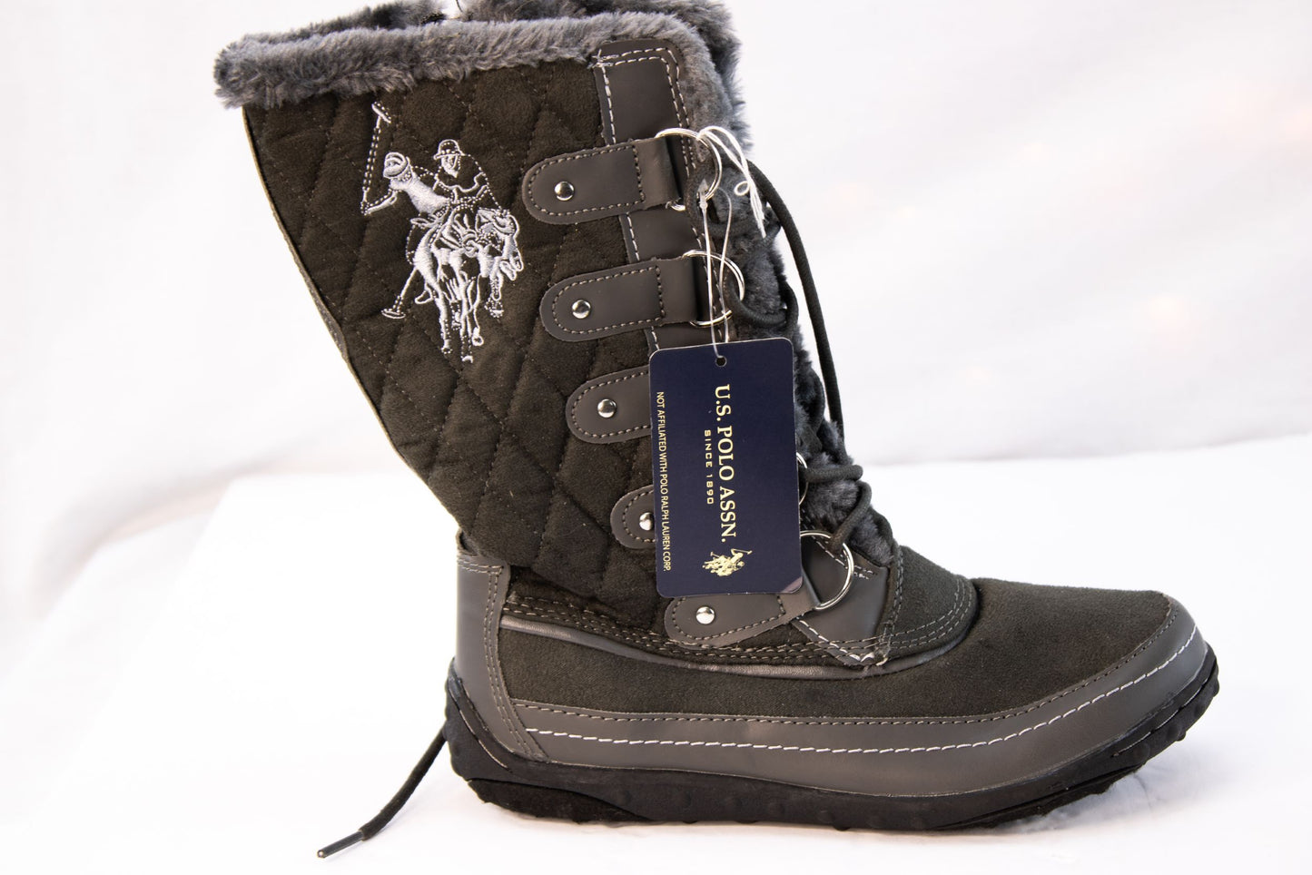 🥾 U.S. Polo Assn. Quilted Winter Boots – Women’s 6