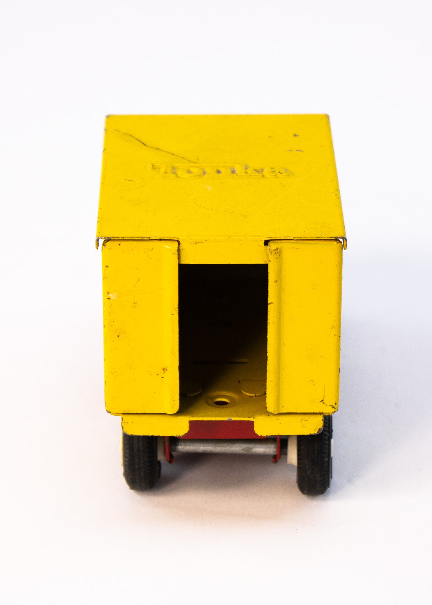 Vintage Tonka Pressed Steel Box Truck – Classic Red |Yellow Delivery Toy