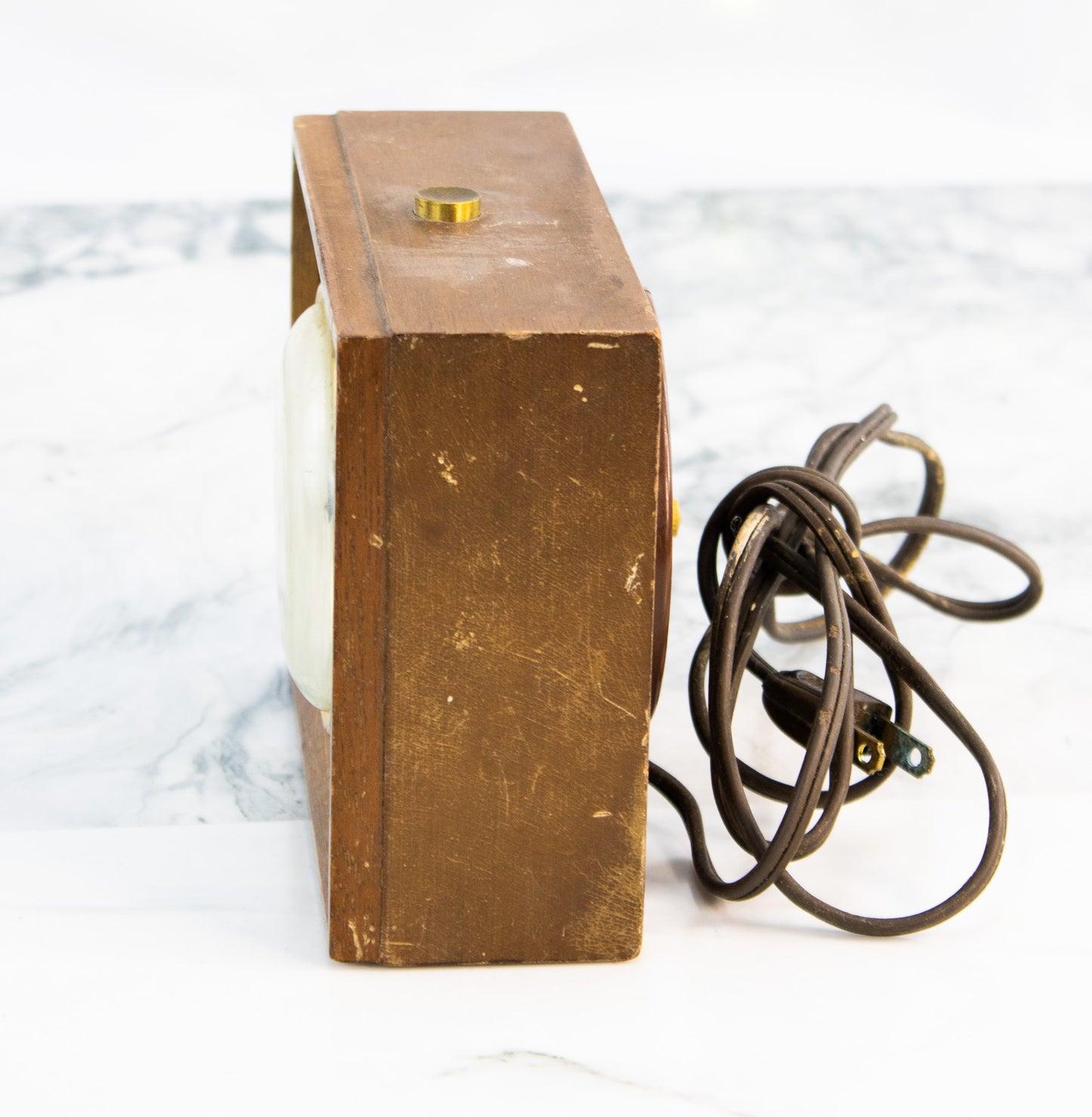 Seth Thomas Velwood Lighted Alarm Clock | Mid-Century Wood Clock