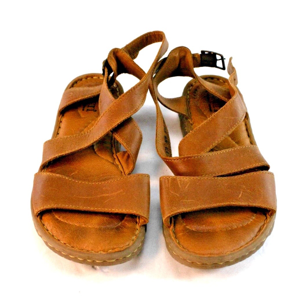 Born Women’s Size 8 EU 39 Brown Leather Strappy Sandals