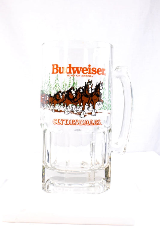 1989 Budweiser Clydesdales Beer Mug – Official Anheuser-Busch Glass Stein
