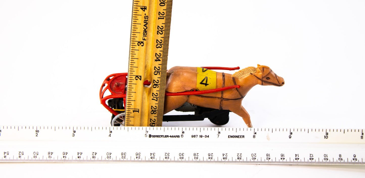 Vintage Slot Horse Racing Track Horse | Mid-Century Arcade Mechanical Toy