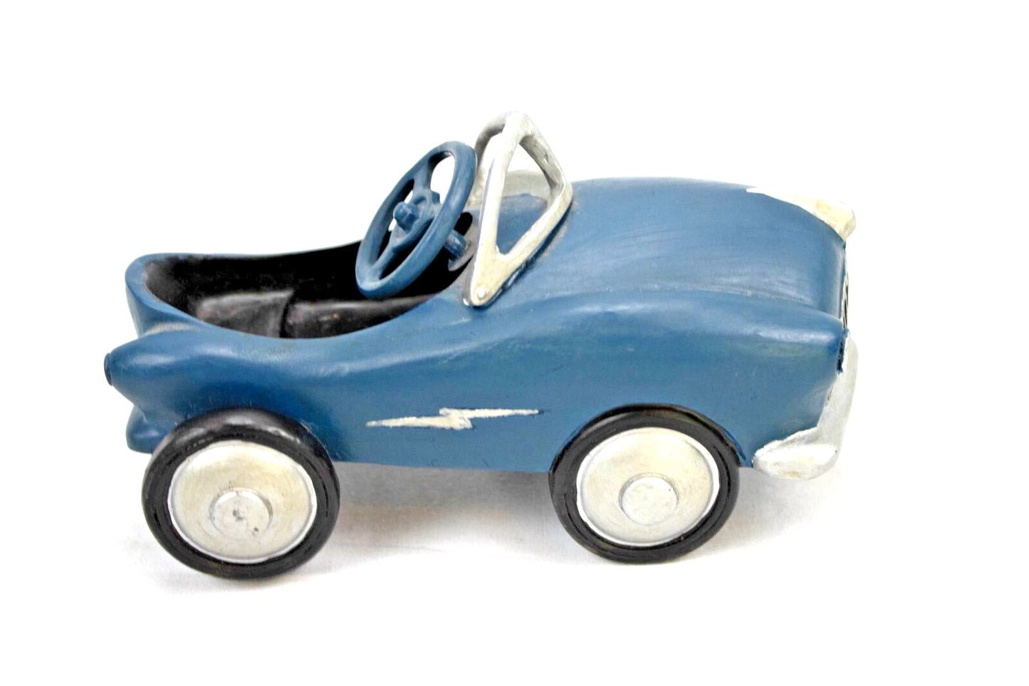 Vintage Blue Ceramic Pedal Car Figurine – Mid-Century Mini Car Collectible
