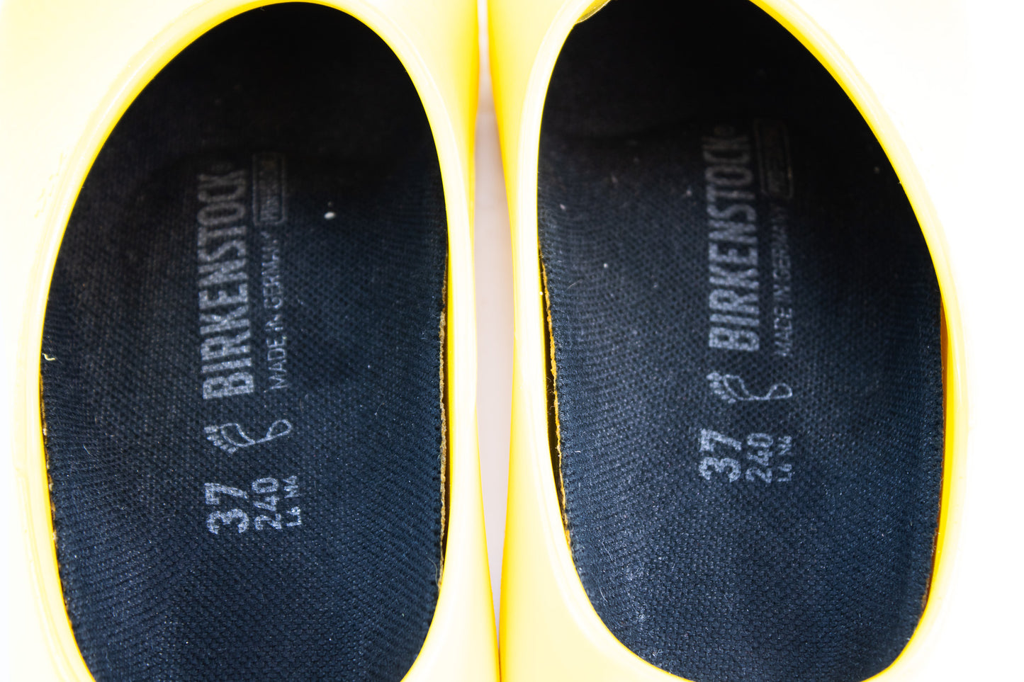 Vintage-Style Birkenstock Profi-Birki Yellow Clogs | EU 37