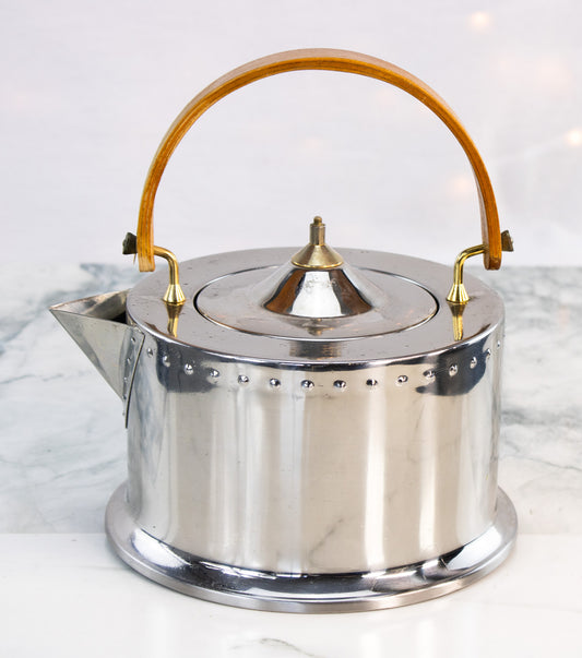 Aluminum Tea Kettle | Wood Handle Stovetop Kettle | 1950s–60s
