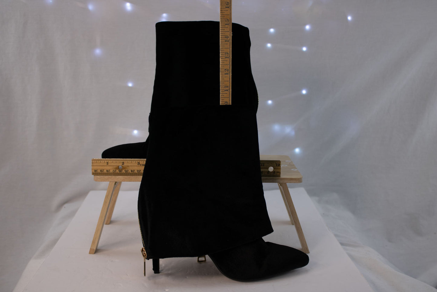Chioe-T Black Suede Zip Ankle Boots – Women’s Size 10