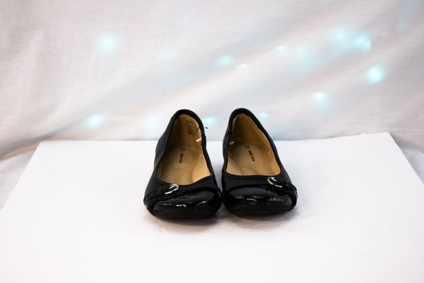 Sonoma Womens Black Ballet Flats Size 6 Memory Foam Comfort Shoes