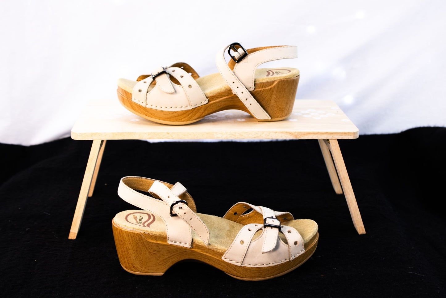 Dansko Sissy Sand Nubuck Leather Sandals EU 36 Wood Sole