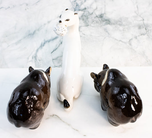 USSR Porcelain Bear & Stoat Figurines – Soviet Animal Art