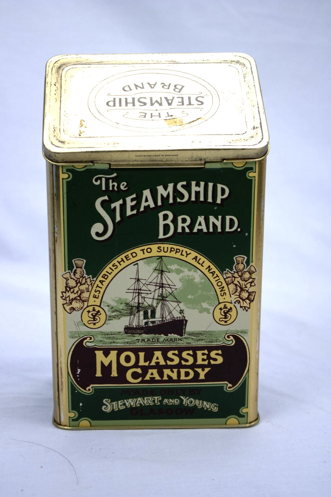 Vintage Steamship Brand Molasses Candy Tin – Stewart & Young Glasgow UK