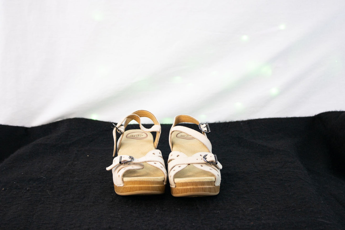 Dansko Sissy Sand Nubuck Leather Sandals EU 36 Wood Sole