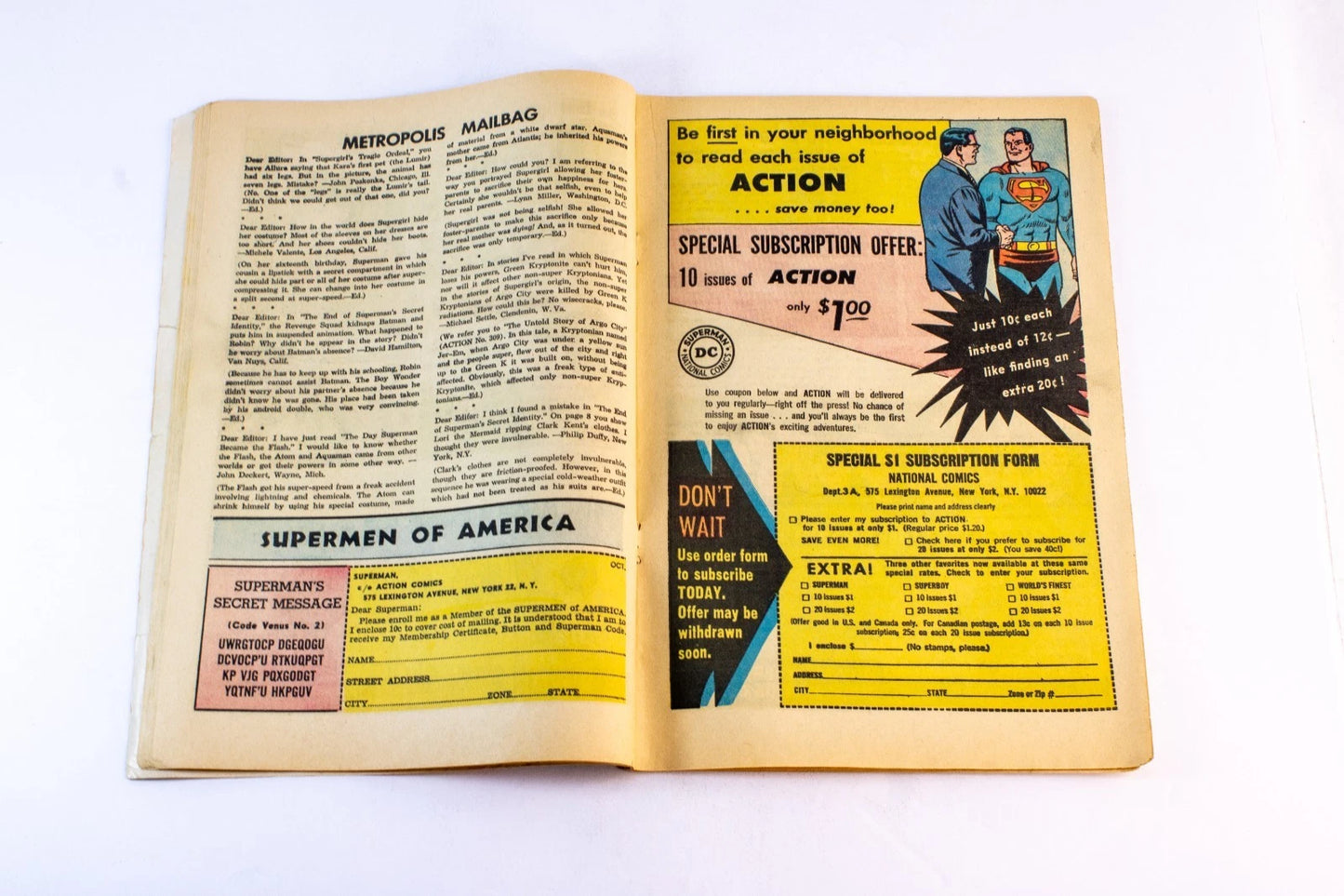 Action Comics #317 (Oct 1964) – Silver Age DC – “The Rainbow Faces of Superman!"