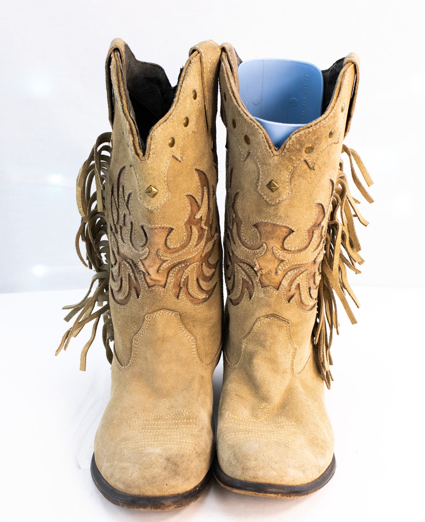 Roper Fringe Western Boots – Women’s Size 6.5 – Tan Suede Cowgirl Boots