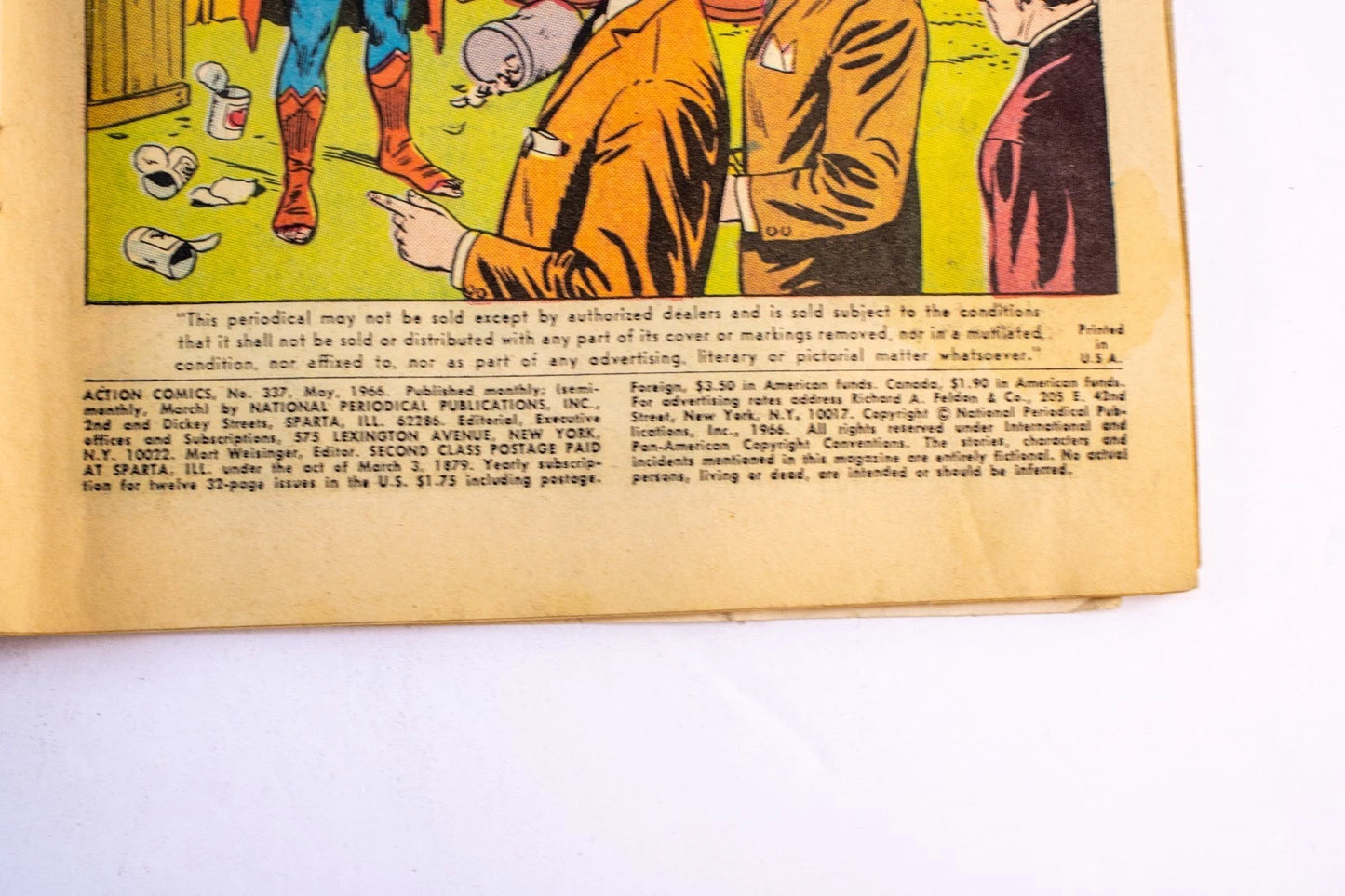 Action Comics #337 (1966, DC) Superman “From Riches to Rags!” + Supergirl Backup