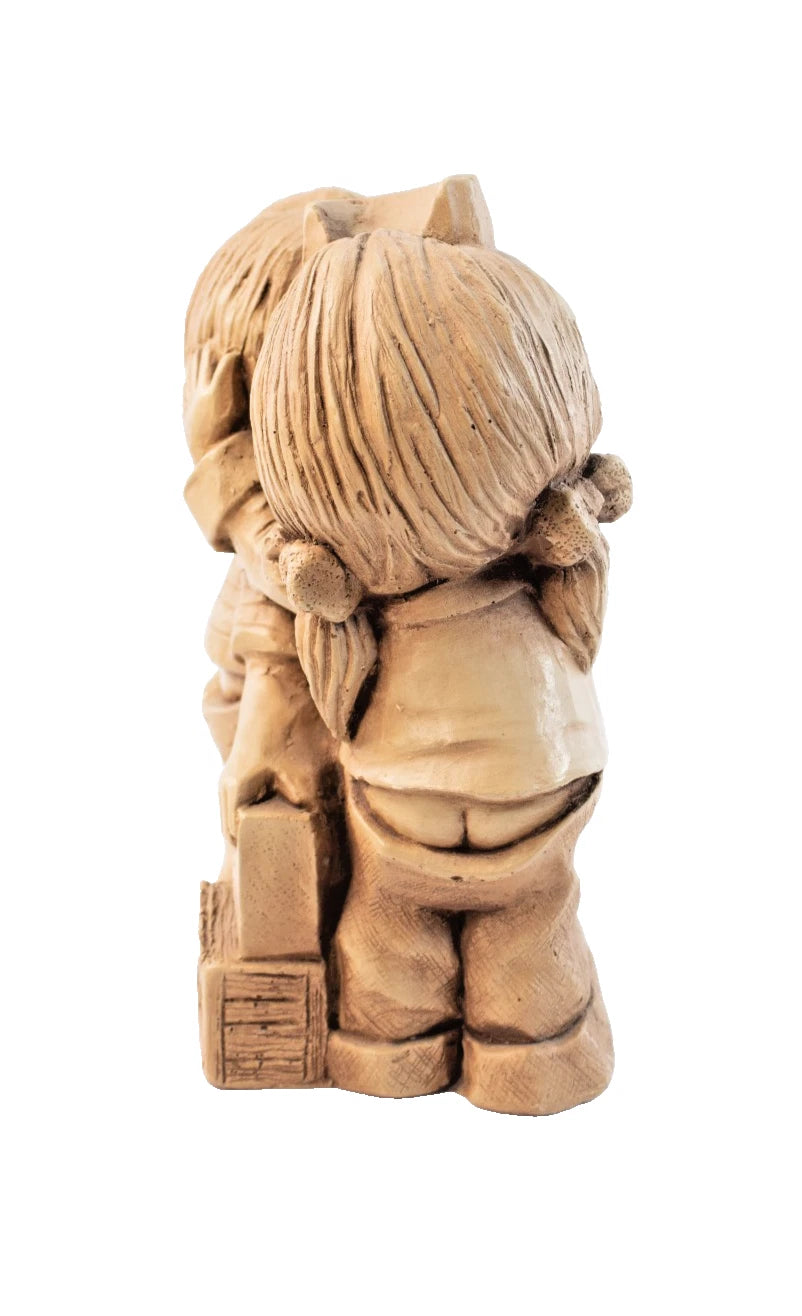 ⭐Vintage Fanny Kins “Sounds Healthy” Resin Figurine – Nurse & Boy - 1970s Sheek