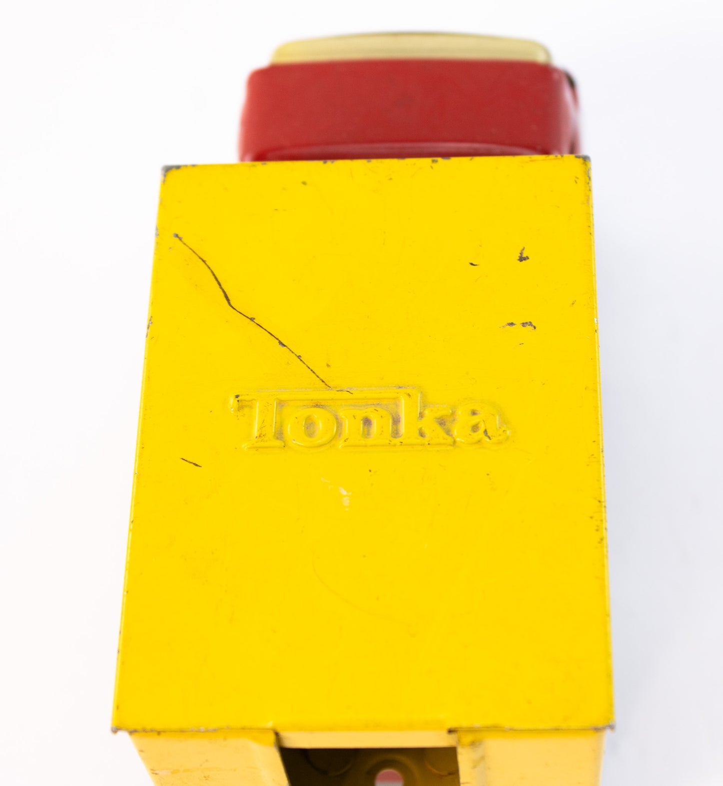 Vintage Tonka Pressed Steel Box Truck – Classic Red |Yellow Delivery Toy