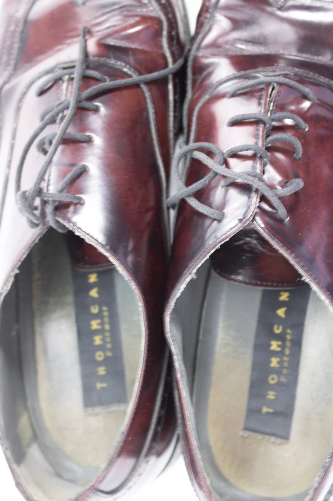 🌾 Vintage Thom McAn Burgundy Leather Oxford Wingtips | Men’s 9.5M | Rustic Form