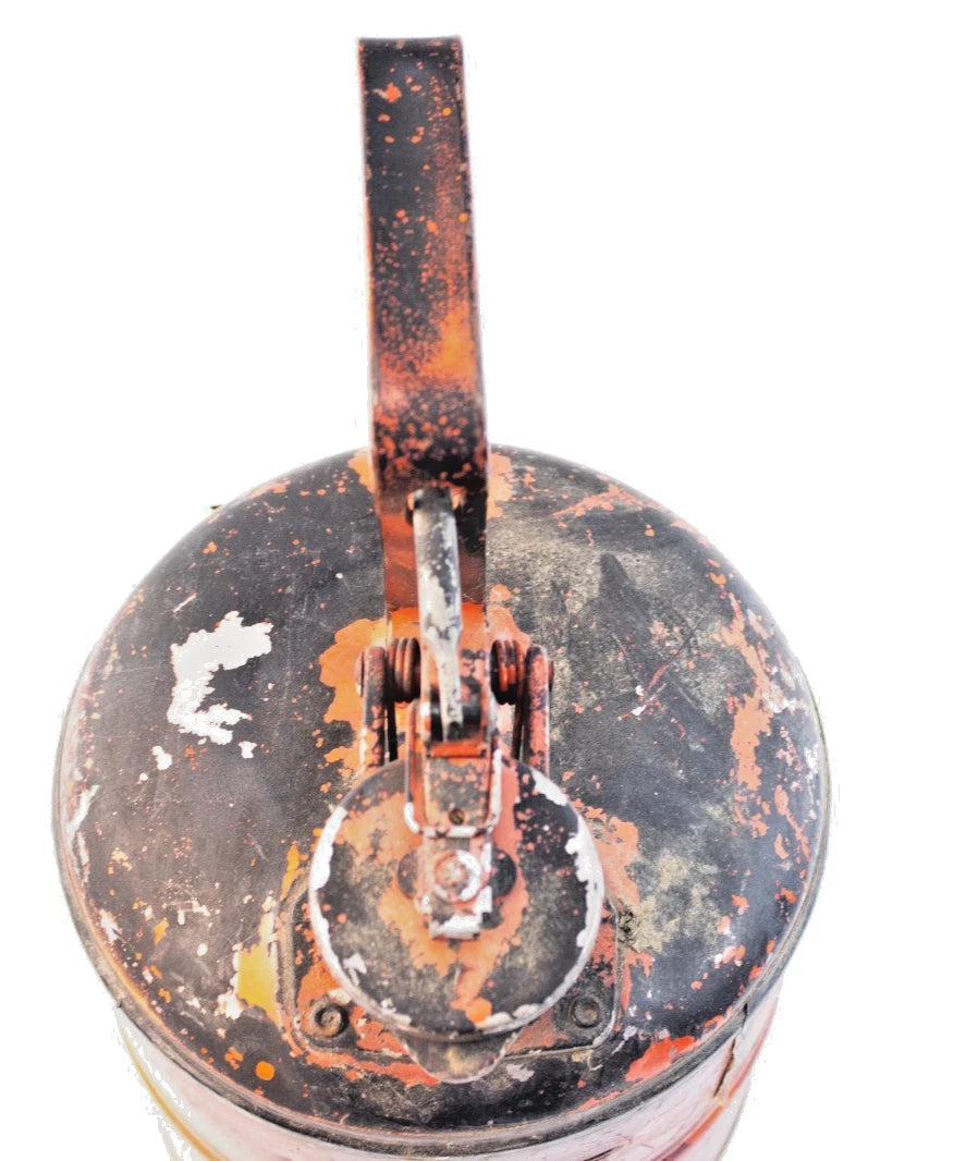 Justrite Red Metal Safety Can – Industrial Gas/Oil Can w/ “CAUTION” Label - USA