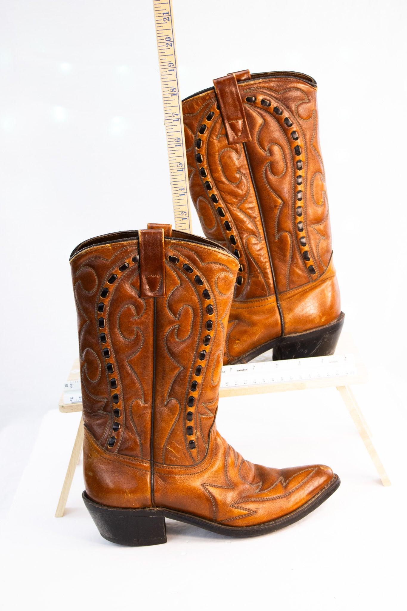 Vintage Justin Cowboy Boots – Men’s 6.5 D – USA Made – Brown Leather