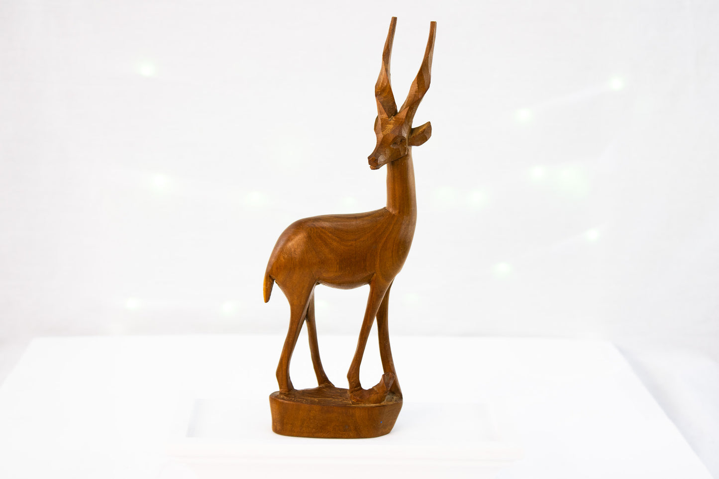 Vintage Hand Carved Kenyan Antelope Sculpture Wood SERRV Africa