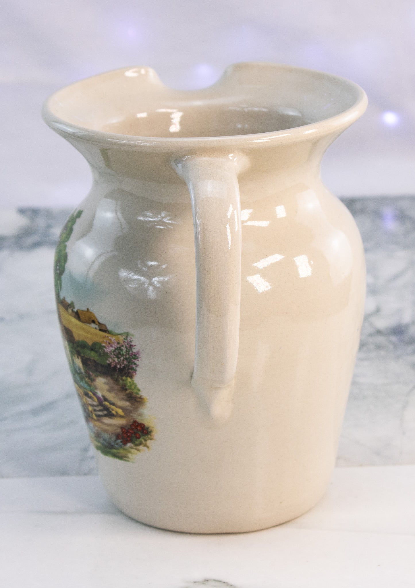 Easy Pottery Stoneware Pitcher Hand Turned Texas Cream Jug