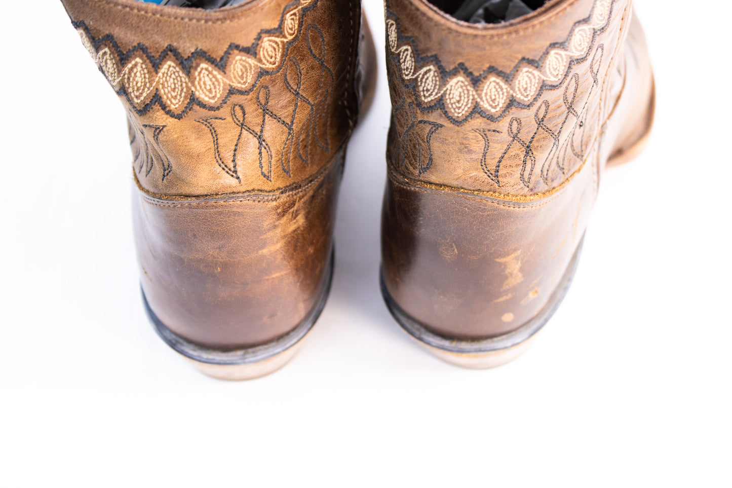 Justin Western Ankle Boots Women’s Size 8 Brown Leather Cowboy Short Boots