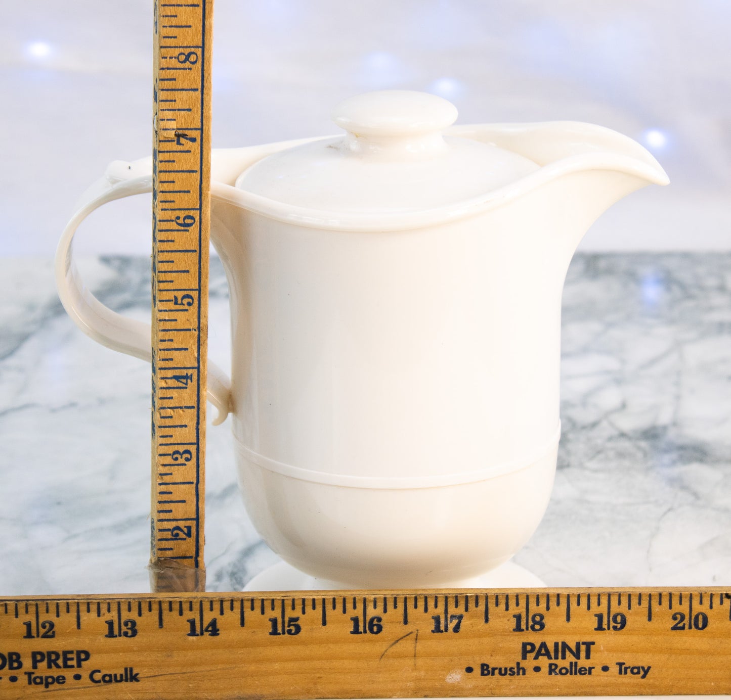 Cream Thermal Coffee Server Insulated Carafe Retro Coffee Pot Ivory Pitcher