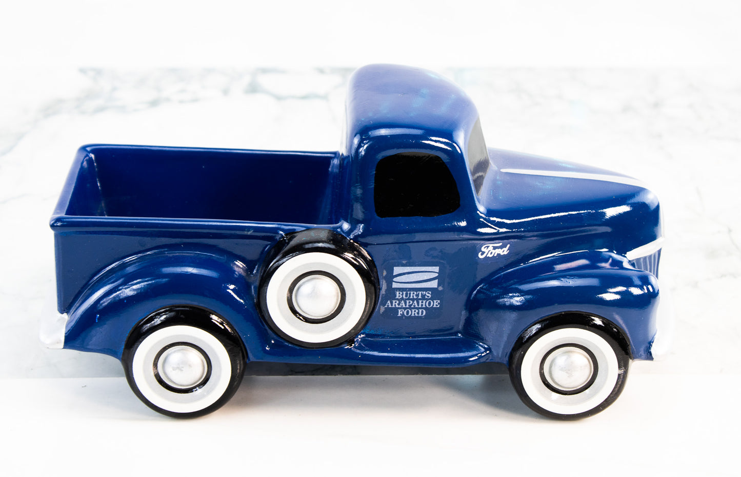 Vintage Ford Pickup Ceramic Planter Burt’s Arapahoe Ford Dealer Promo