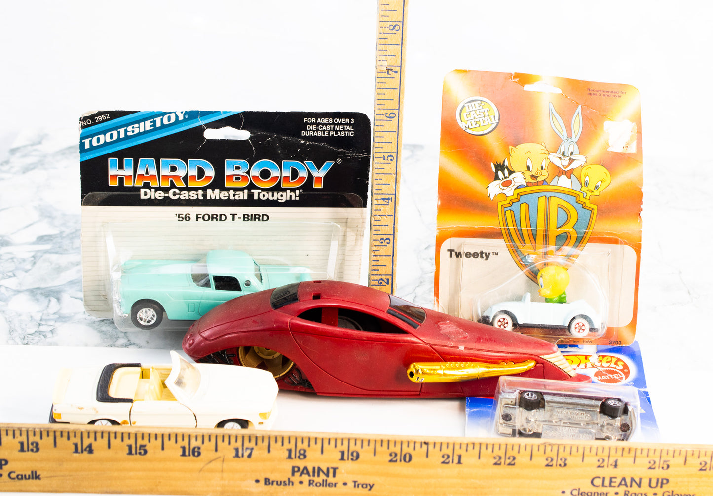 Diecast Car Lot Hot Wheels Mercedes 380SEL Tootsietoy 56 Ford T Bird Tweety Car