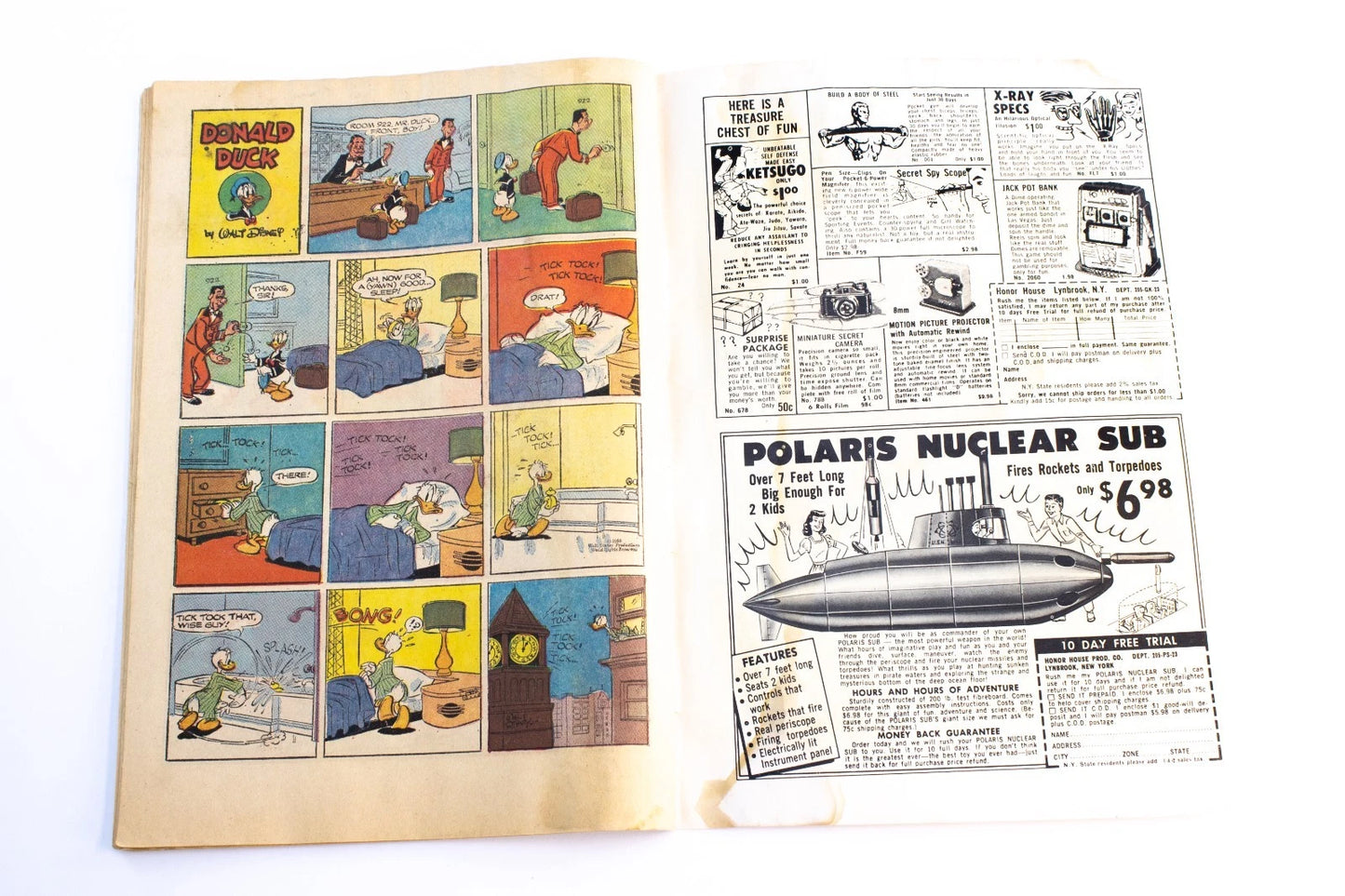 1966 Gold Key Donald Duck Comic #110 – The Hidden Frontier – Vintage Disney