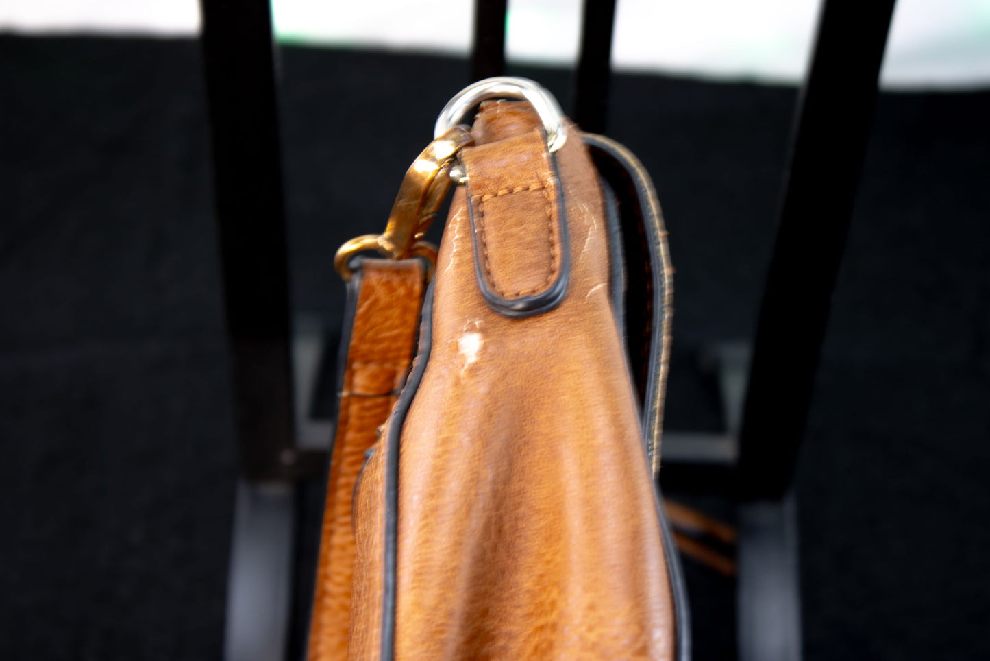 Sasha + Sofi Brown Crossbody Bag Small Flap Purse Adjustable Strap
